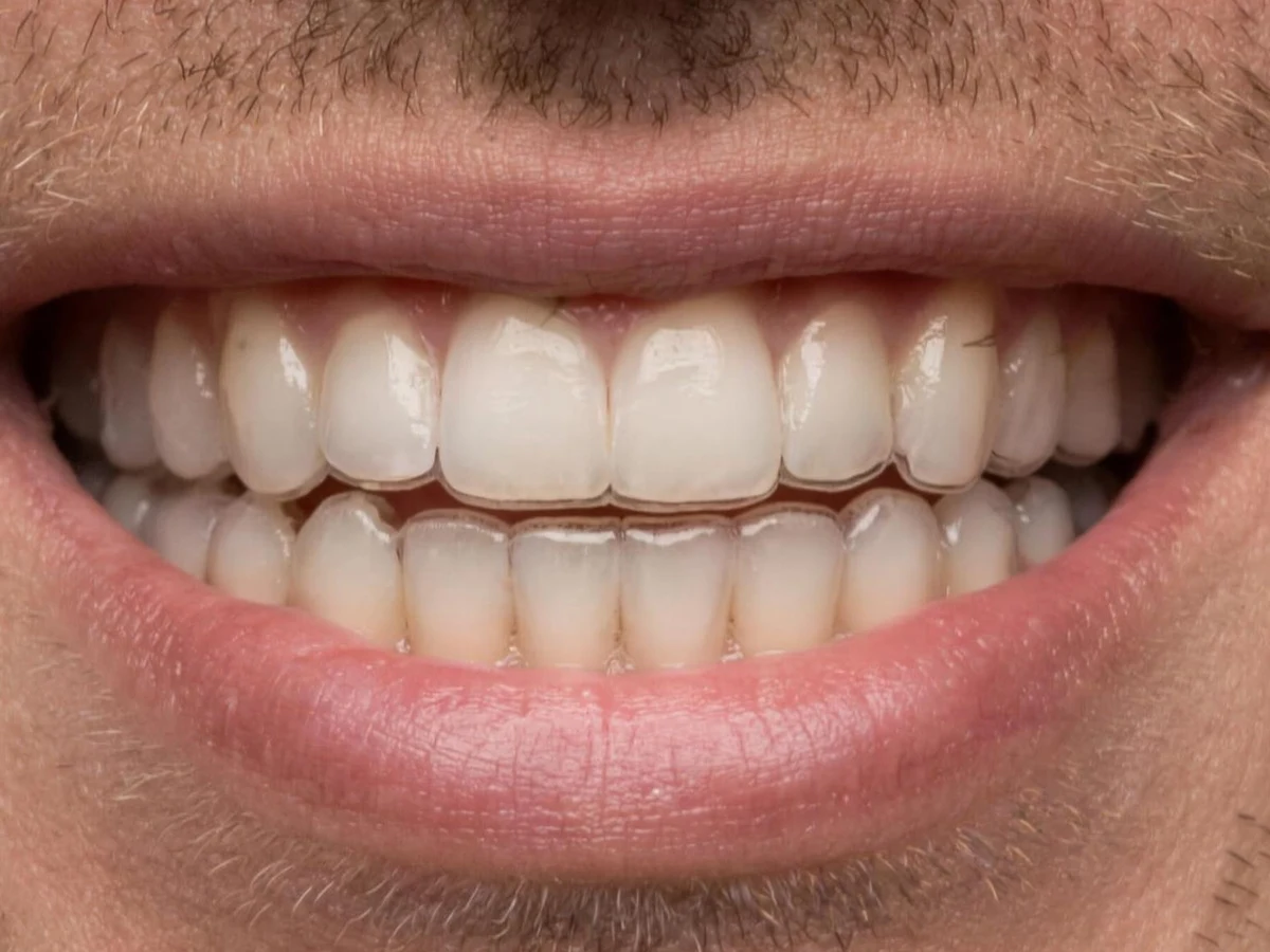 Sonrisa con alineadores térmicos shape memory, casi imperceptibles.